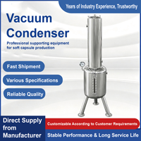 Condenseur sous vide avec réservoir en acier inoxydable pour la surveillance, personnalisable pour les industries de la distillation, de la condensation, de la chimie et alimentaire