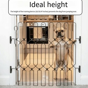स्टेनलेस स्टील आधुनिक फोल्डेबल कुत्ते और छोटे पशु बाड़ गेट प्रवेश सुरक्षा दरवाजे के लिए सरल स्थापना के साथ - Product Image 2
