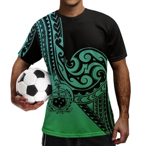Maillot de Football de grande taille, manches courtes, tribal polynésien, Totem <span class=keywords><strong>tatouage</strong></span>, Polyester, t-shirt de Football pour jeunes, vente en gros - Product Image 2