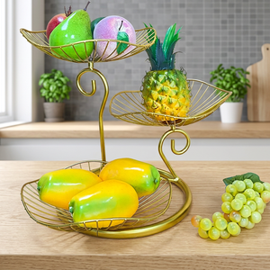 Panier à fruits décoratif en fer, écologique et moderne, avec des détails artistiques pour un rangement élégant sur le comptoir - Product Image 4