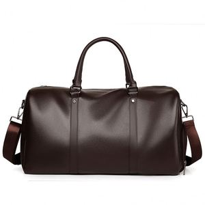 Nouveau sac de voyage en cuir PU personnalisé avec logo, imperméable, grande capacité, sac à bagages unisexe, sac de sport avec compartiment à chaussures - Product Image 2