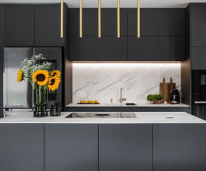 Ensemble de meubles de cuisine modernes modulaires en bois avec rangement et installation sur site pour appartement, villa, centre commercial, hôpital - Product Image 1