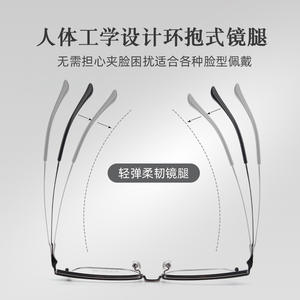 Lunettes de vue rectangulaires demi-cerclées Danyang 9006 pour hommes, montures de lunettes professionnelles ultralégères et confortables, verres en résine - Product Image 5