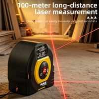 Mètre à ruban laser numérique SIKE, portée laser multi-longueurs 5M+, étanche, verrouillage automatique, stockage de données pour le bricolage