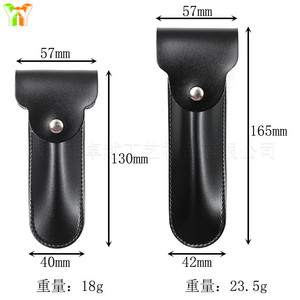 Étui de rangement pour rasoir manuel en stock, étui de protection en cuir pour rasoir à l'ancienne, housse de rasoir portable en cuir PU pour les affaires - Product Image 4