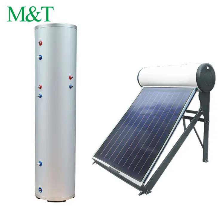 Chauffe-eau solaire avec panneau solaire incliné, chaudière combinée, réservoir à eau multifonctionnel