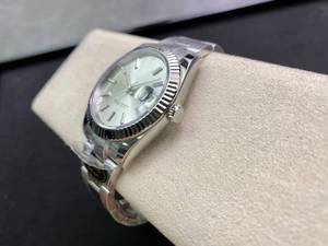 Reloj Mecánico de Super Calidad, Resistente al Agua, 41 mm, Acero CFactory 904L, Movimiento 3235, 126-334, Correa de Lujo Blanca - Product Image 5