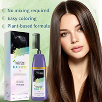 Multi purple Colors Langlebiges braunes schwarzes Arganöl-Haarfärbemittel-Shampoo für Frauen