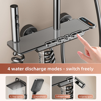 Mejor Vendido en Stock: Conjunto de Ducha Termostática con Teclado de Piano, 4 Modos, 4 Salidas, Rociador Suave, Cromado - El Favorito de Europa y América