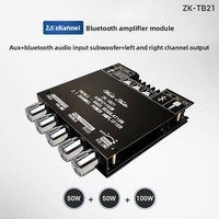 Module d'amplificateur numérique TB21 version APP améliorée 2.1 canaux avec commandes de basses et aigus, sortie subwoofer puissante