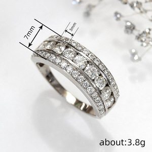 Anelli da Donna T0776 con Zirconia Cubica Creata in Laboratorio, Montatura Rotonda a Pavé, Anelli di Fidanzamento alla Moda - Product Image 5