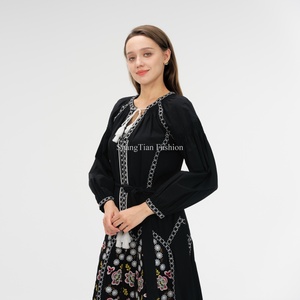 Robe d'été personnalisée pour femmes, design tendance 2025, broderie florale, robes pour femmes en coton - Product Image 3