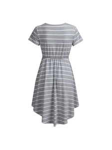 Vestido de Maternidad Multifuncional a Rayas para Lactancia, Cuello Redondo, Largo Medio, Primavera 2026, Éxito de Ventas en AliExpress - Product Image 3