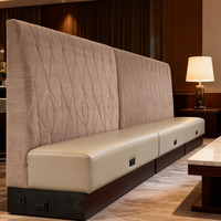 Banquette modulaire droite moderne, revêtement en tissu, pour hôtel, hall d'entrée, restaurant, ensemble de canapés commerciaux