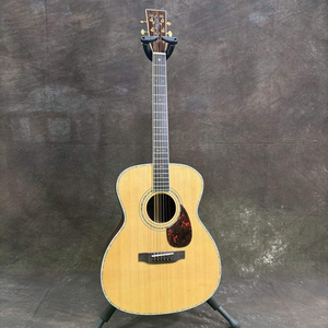 OM42 Hoogwaardige <span class=keywords><strong>40</strong></span> <span class=keywords><strong>inch</strong></span> handgemaakte akoestische gitaar van massief sparrenhout en ebbenhout/rosenhout voor professionele optredens - Product Image 1