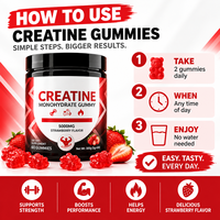 Permen Creatine 5000mg Vegan untuk Pertumbuhan Otot, Peningkatan Performa Olahraga, Peningkatan Energi untuk Latihan di Gym, Bentuk Kustom OEM ODM HALAL