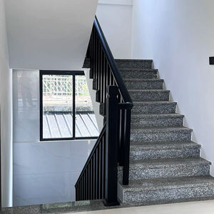 Escalera Interior Simple y Moderna para Villa, Barandillas Negras, Barandillas <span class=keywords><strong>de</strong></span> Aleación <span class=keywords><strong>de</strong></span> Aluminio, Balcón Duradero Personalizado - Product Image 4