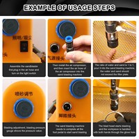 Cabine de sablage professionnel humide/sec 110V/220V avec pédale et éclairage LED pour bijoux, métaux et verre – Machine de sablage et polissage