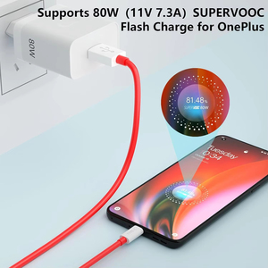 80W EU ที่ชาร์จซูเปอร์ไวสำหรับ OnePlus 9RT 10 11 12 Nord CE 2 3 Lite OPPO realme 10 GT NEO 2 3 Type C สายชาร์จ USB วิปริต - Product Image 5