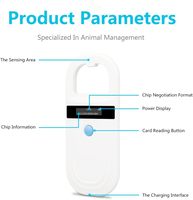 Escáner de Microchip Portátil JCTAG J180C para Perros y Gatos, Lector RFID de 134.2KHz y 125kHz, Acceso USB, Mini Etiqueta FDX-B, Chip de Vidrio, Plástico EM4305