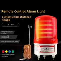Alarme sonore et lumineuse sans fil rechargeable 120 dB avec télécommande, LED rotative, fixation magnétique, en polycarbonate, pour avertissement en entrepôt