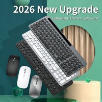 Clavier et souris sans fil Bluetooth mini 2.4G 2400 DPI, nouveau modèle à prix avantageux, pour téléphone portable, tablette et PC