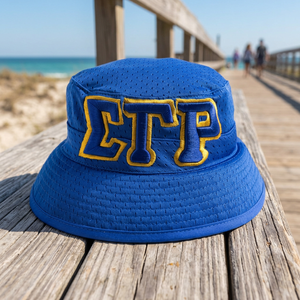 Chapeau Bob Décontracté en Jean Sigma Gamma Rho avec Broderie 3D Unisexe pour Adultes 100% Coton 4 Saisons - Product Image 3