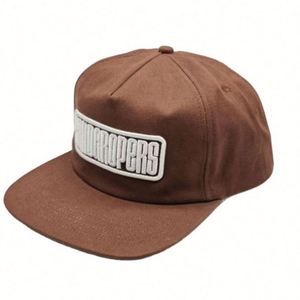 หมวกแก๊ปผ้าฝ้าย 5 ชิ้น แบบ Snapback ปักโลโก้ ทรงไม่แข็ง ปีกแบน - Product Image 1