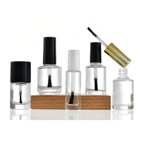 Flacons en verre cylindriques vides pour vernis à ongles, personnalisés et uniques, de 2 ml à 15 ml, avec bouchon à brosse, conçus pour des tailles individuelles