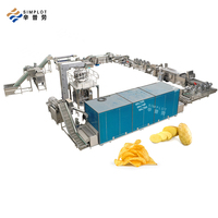 Línea de Procesamiento de Papas Fritas Automática Simplot de Alta Capacidad (800 kg/h), Acero Inoxidable 304, Freidora, Peladora, Lavadora, 1000 kg de Peso, Exportación de Henan