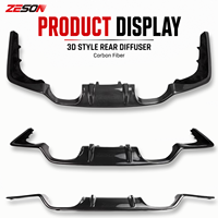 Extension de diffuseur arrière en fibre de carbone véritable ZESON style 3D pour BMW M3 F80 M4 F82 F83 2014-2018