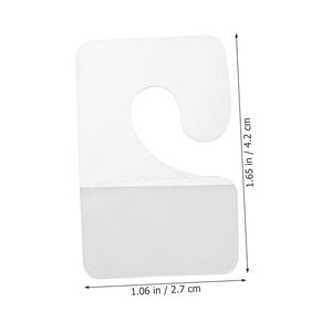 Universal Delta Hole Hang Tabs <b>Plastic</b> Display <b>Hooks</b> for Slatwall and Pegboard Racks - Product Image 4