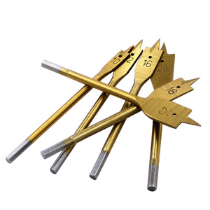 Hex Shank Wood Drill Bits 10-25mm Titanium Plated Fast Boring Bit Set For Smooth Finish - Product Image 1