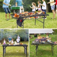 Table de barbecue portable au design moderne avec grille intégrée pour la cuisson en extérieur – Accessoire indispensable pour le barbecue