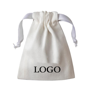 Bolsas de joyería pequeñas con cordón de sarga de algodón con logotipo personalizado para promoción de regalos de vacaciones - Product Image 1