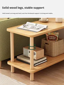 Tavolino da <span class=keywords><strong>Caffè</strong></span> in Legno con Ripiano Portaoggetti, Design Moderno e Semplice per Arredamento Soggiorno - Product Image 4