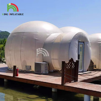 Tente à bulles avec chambre à coucher, Camping en plein air, hôtel, blanc, demi-transparent, protection de la vie privée, dôme gonflable, tentes, chambres pour location