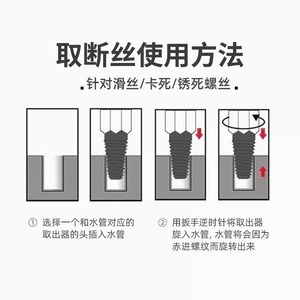 Guest Quality Universal Reverse Thread Tap 46-Point Wire Extractor Carbon Steel Industrial Design Easy Installation Faucet - Product Image 3