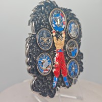 Pièce de collection commémorative en métal émaillé or, pièce de défi de la unité tactique personnalisée, artisanat en métal