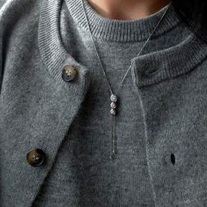 สร้อยคอจี้ไข่มุกทรงองุ่นเล็กเงินแท้ S925 ดีไซน์หรูหรา ทันสมัย สำหรับผู้หญิง - Product Image 5