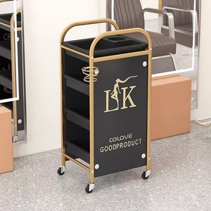 Professional <b>Salon</b> <b>Furniture</b> Low Price Wholesale Retail Multilayer Trolley Color Customized Thickened Design With Hair Dryer - Product Image 2