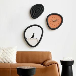 Nordic Style Irregular Wall <b>Clock</b> With Mirror Effect <b>Battery</b> Powered For Living Room Decor - Product Image 4