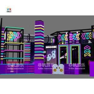 Aire de jeux intérieure pour enfants de grande hauteur, aire de jeux intérieure de haute qualité, parc de jeux commercial attrayant et doux avec éclairage LED - Product Image 5