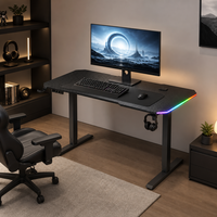 Bureau de jeu et d'apprentissage AOR Home Appliances Competition Room, silencieux, avec élévateur électrique, éclairage RGB, matériau E0, vente en gros usine