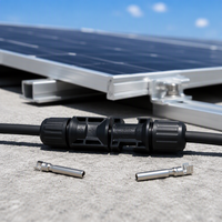 Connecteur de câble mâle-femelle étanche de haute qualité pour système de connexion d'extension de panneaux solaires MC4, contact en cuivre pour PV solaire