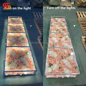 Panneaux de fleurs LED de mariage lisses scène LED piste de danse scène en plexiglas Transparent pour la décoration de mariage - Product Image 2