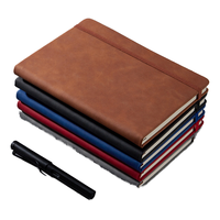Funda Organizadora para Cuaderno de Cuero PU Personalizada, Agenda de Negocios A5, Porta Planificador con Presilla para Bolígrafo y Bolsillo para Tarjetas