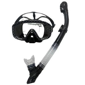 Nouvel ensemble de lunettes de plongée à <span class=keywords><strong>grande</strong></span> monture avec tuba, masque unisexe étanche anti-buée en silicone, masque de plongée en <span class=keywords><strong>surface</strong></span> à 1 fenêtre - Product Image 1