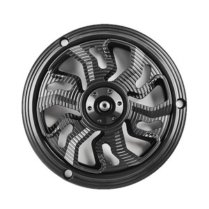 Couvercle de ventilateur de moteur de moto Qiangye 6 pouces en fibre de carbone CNC texturée décorative pour système de refroidissement - Product Image 4