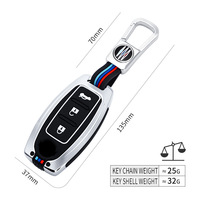 Funda de Aleación de Zinc para Llave de Auto Nissan Juke Leaf Micra K12 Note Patrol Qashqai J11 X-trail X Trail X Trail T32 Infiniti